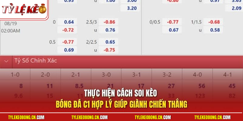 Cách Soi Kèo Bóng Đá C1 - Kinh Nghiệm Đọc Vị Kèo Chính Xác 1 Thực hiện cách soi kèo bóng đá C1 hợp lý giúp giành chiến thắng